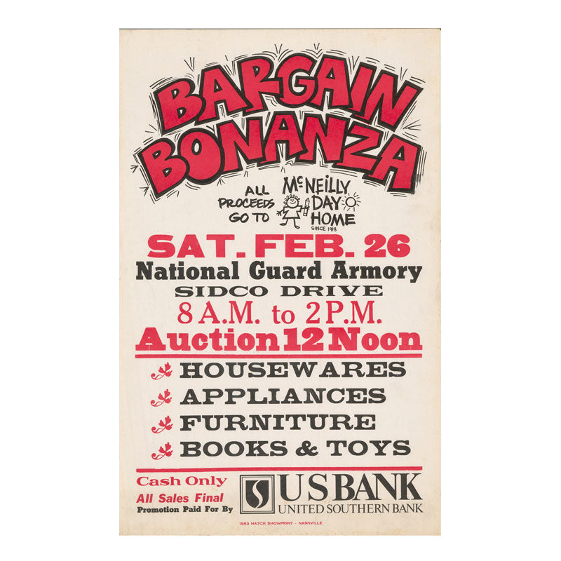 Bargain Bonanza Vintage Poster