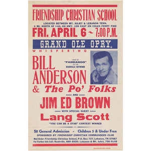 Bill Anderson Vintage Poster