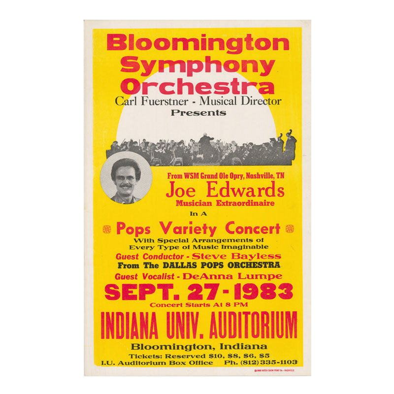 Bloomington Symphony Orchestra Vintage Poster