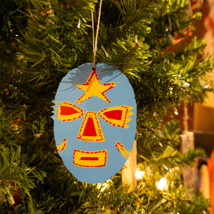 Luchador Wood Ornament