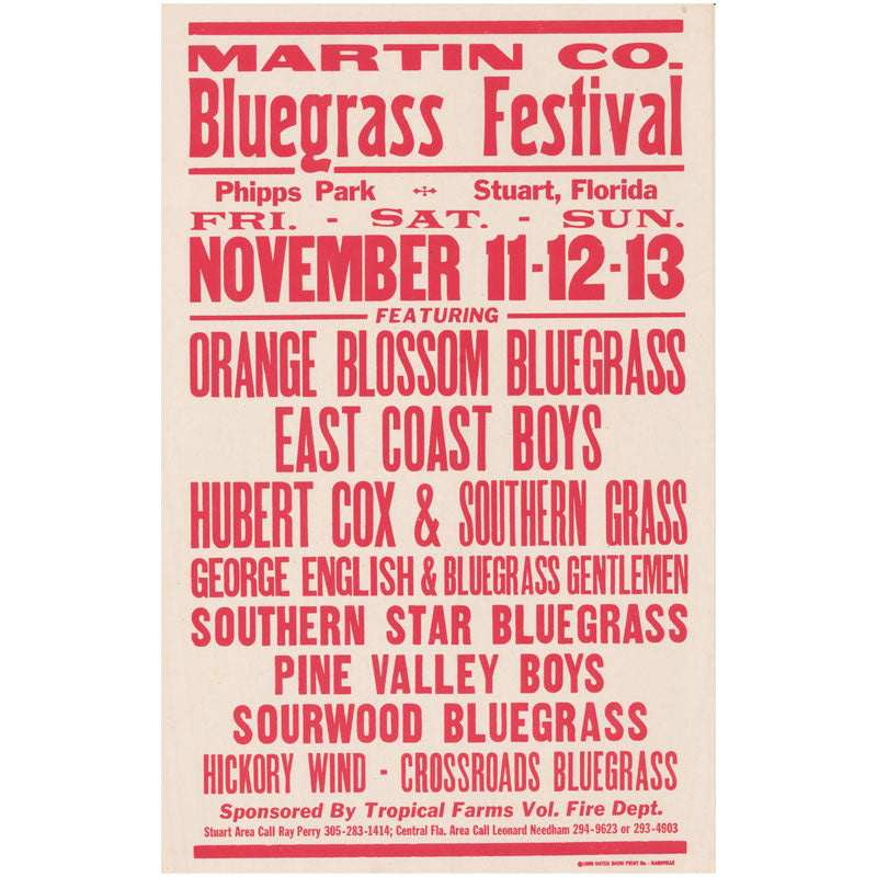 Bluegrass Festival Vintage Poster