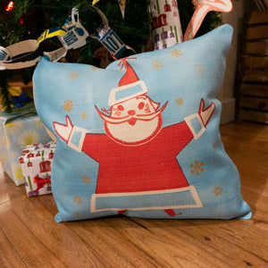 Blue Santa Pillow