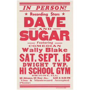 Dave and Sugar Vintage Poster