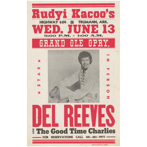 
            
                Load image into Gallery viewer, Del Reeves Vintage Poster
            
        
