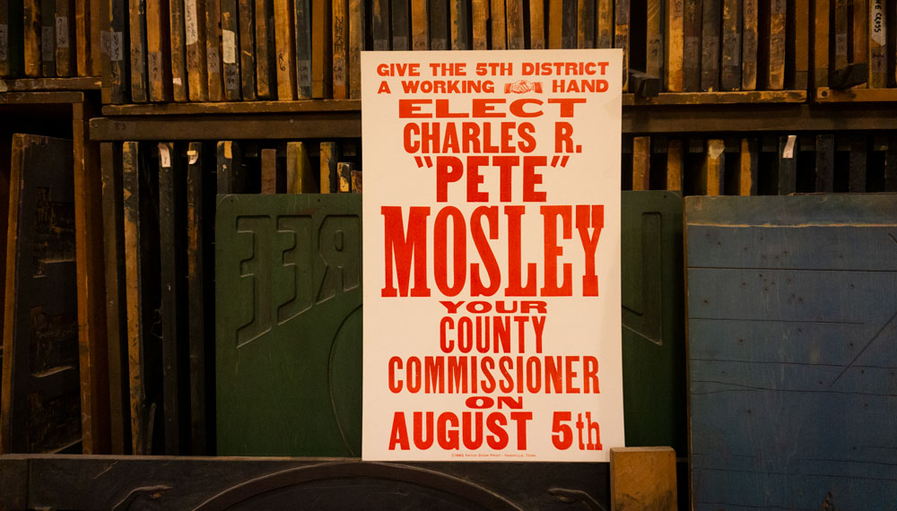 Elect Charles R. "Pete" Mosley Vintage Poster