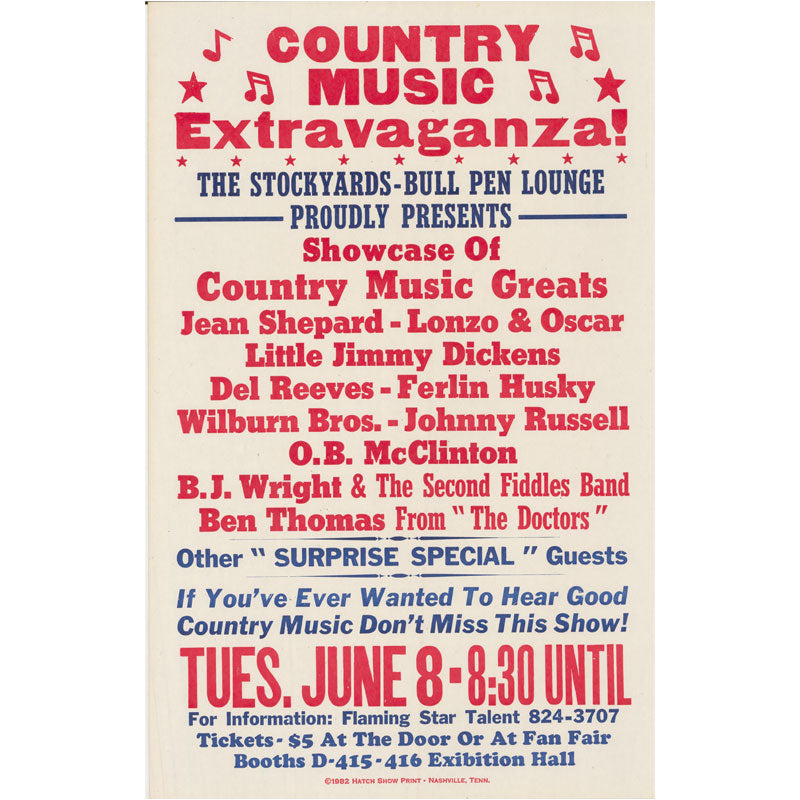 Country Music Extravaganza Vintage Poster