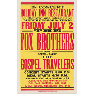 In Concert: The Fox Brothers Vintage Poster