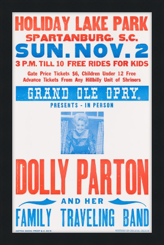Framed Dolly Parton Poster