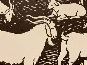 Barnyard Goats Print