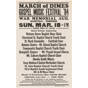 Gospel Music Festival Vintage Poster