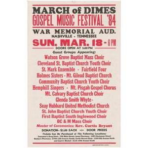 Gospel Music Festival Vintage Poster