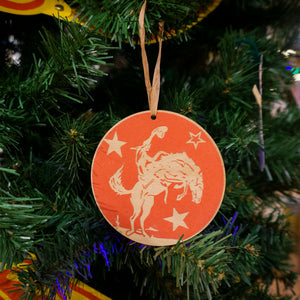 Bronco Wooden Ornament