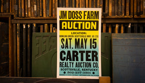 Jim Doss Farm Auction Vintage Poster