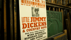 Little Jimmy Dickens & Country Boys Vintage Poster