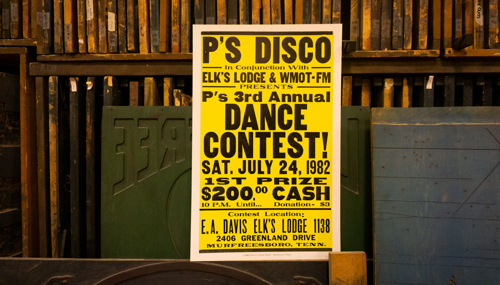 P's Disco Dance Contest Vintage Poster