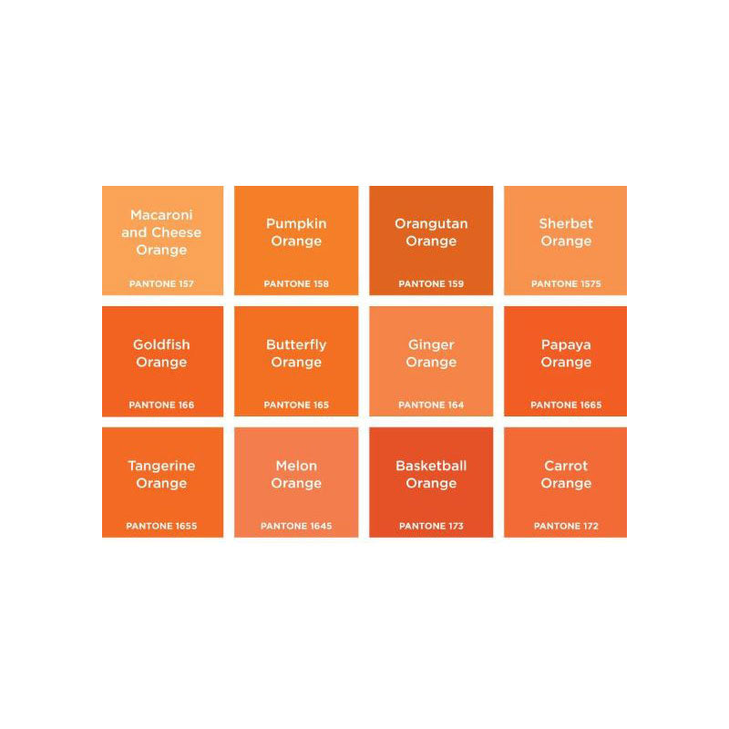 Pantone Color Chart Orange