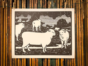Barnyard Sheep Print