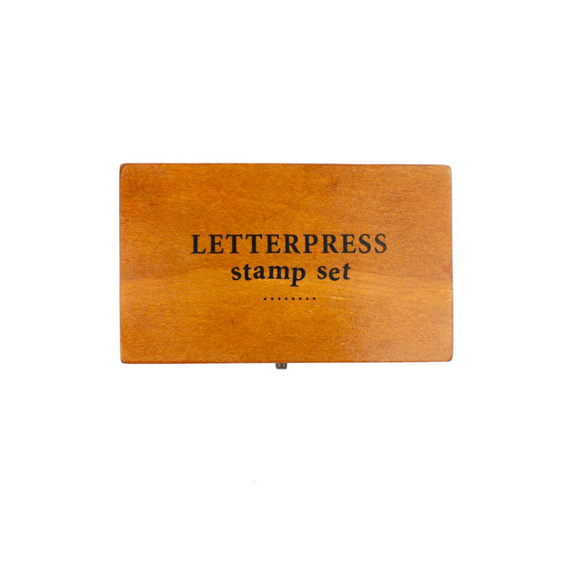 Rubber Letterpress Stamp Set
