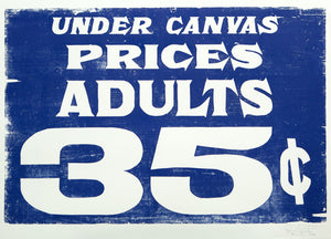 Under Canvas, Adults 35 Cents Print