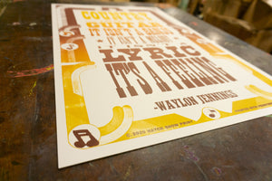 Waylon Jennings Quote Poster